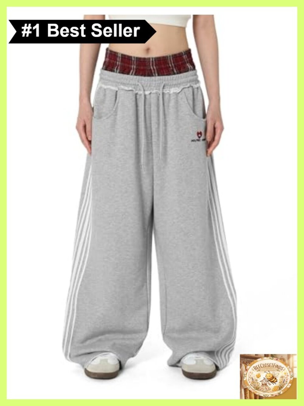 Aelfric Eden Baggy Wide Leg Sweatpants Double Elastic Waist Streetwear